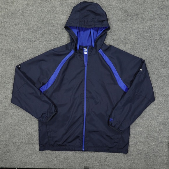 STARTER Other - Starter Jacket Mens Large Navy Blue Royal Blue Hooded Mesh Lined Windbreaker Zip